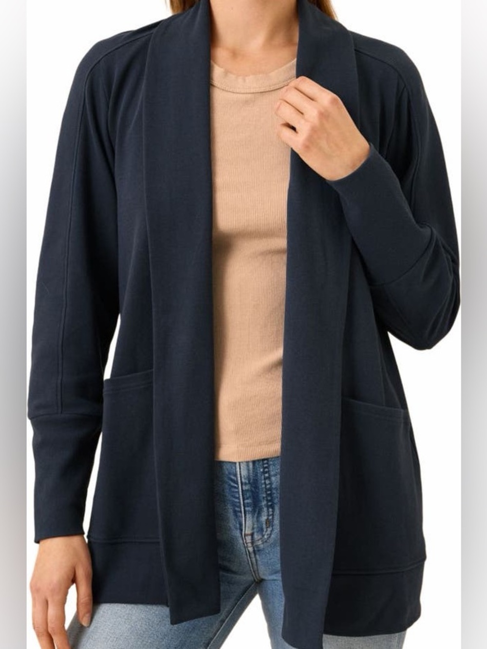 Pact Organic Cotton Airplane Wrap Cardigan Midnight Blue XXL